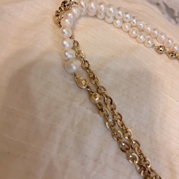 Layered mixed pearls and gold Labradorite Toggle Necklace 3 / $45 - Picture 4 of 8